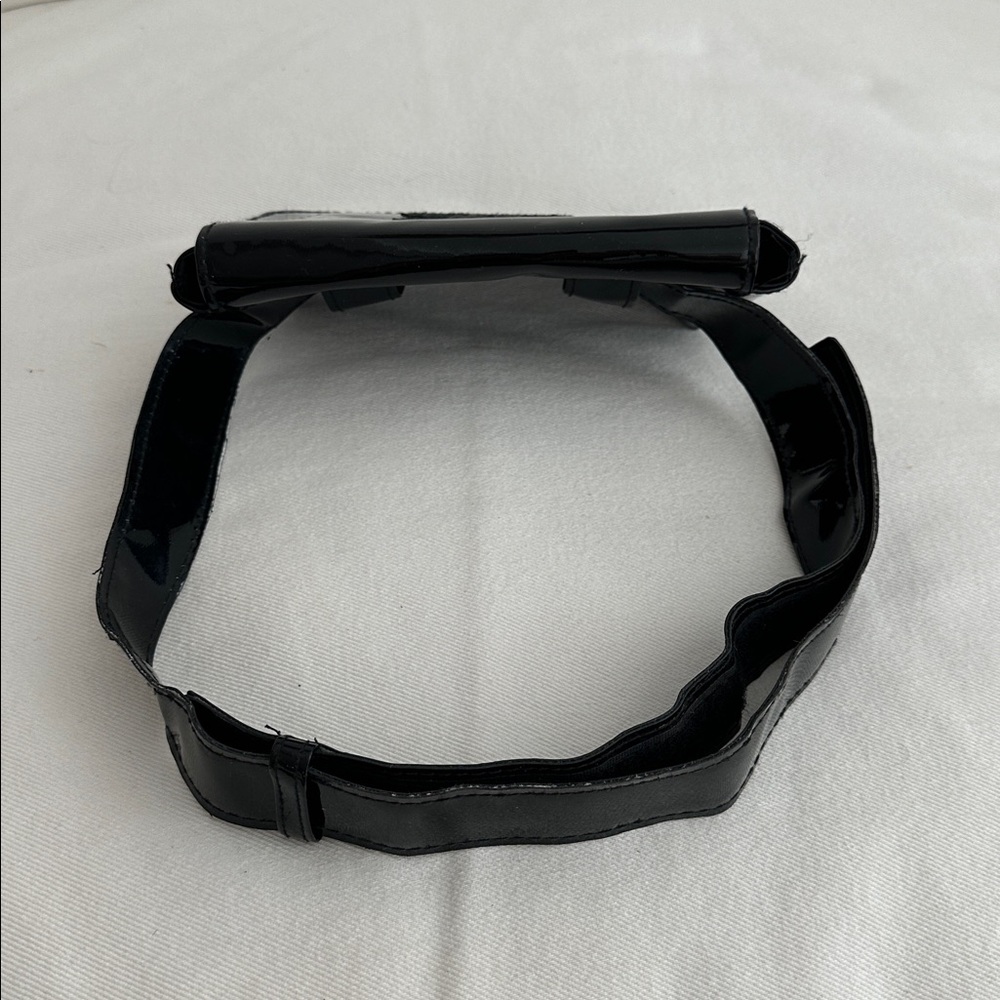 Chanel Black Patent Leather Enamel Logo Waist Pouch - Picture 6 of 8